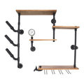 4-Tier Wall Mount Wine Rack – Industrial Style