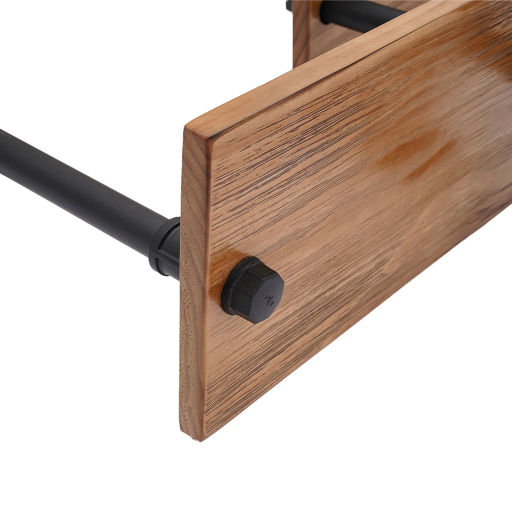 4-Tier Wall Mount Wine Rack – Industrial Style