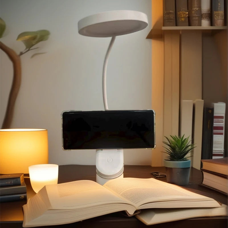 Clip-On LED Desk Lamp – 3 Colour Modes, Dimmable & USB Rechargeable